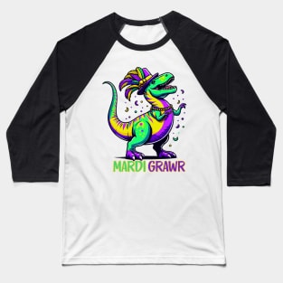 Mardi Gras dinosaur lover Baseball T-Shirt